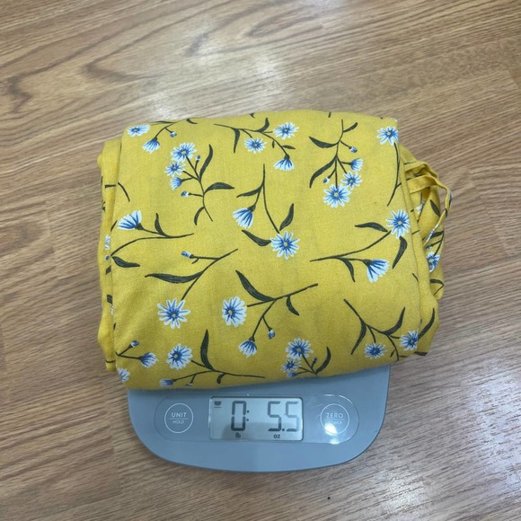 DIVIDED by H&M Yellow floral wrap dress - Picture 9 of 9